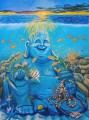 Poisson de récif de Bouddha riant